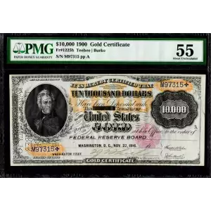 $10,000 1900 Small Red Gold Certificates 1225h