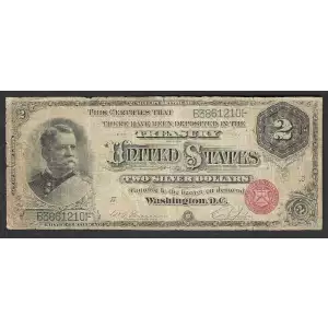 $2 1886 Small Red Silver Certificates 240