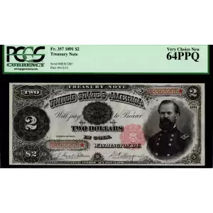 $2 1891 Small Red Treasury or Coin Notes 357