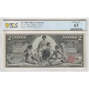 $2 1896 Small Red Silver Certificates 247 (2)