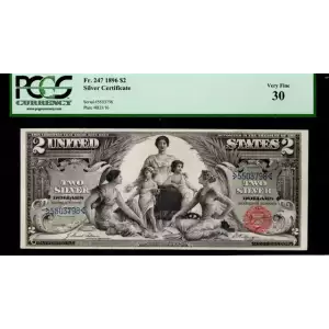 $2 1896 Small Red Silver Certificates 247