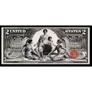 $2 1896 Small Red Silver Certificates 247