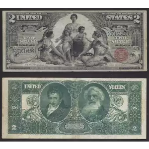 $2 1896 Small Red Silver Certificates 248