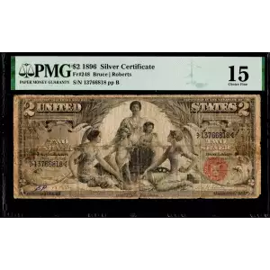 $2 1896 Small Red Silver Certificates 248