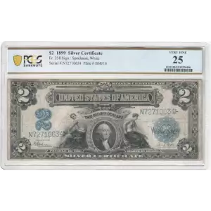 $2 1899 Blue Silver Certificates 258 (2)