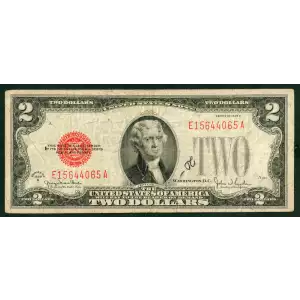 $2 1928-G red seal. Small Legal Tender Notes 1508