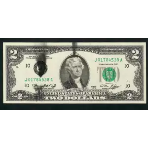 $2 1976 Green seal Small Size $2 Federal Reserve Notes 1935-J