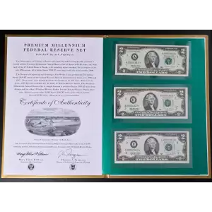 $2 1995 Green seal Small Size $2 Federal Reserve Notes 1936-A*