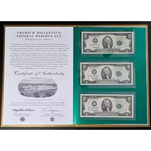 $2 1995 Green seal Small Size $2 Federal Reserve Notes 1936-A*