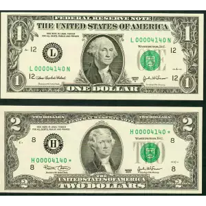 $2 2003 Green seal Small Size $2 Federal Reserve Notes 1937-H*