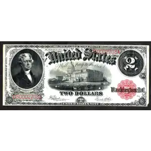 $2 Small Red, scalloped Legal Tender Issues 60