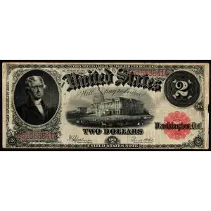 $2  Small Red, scalloped Legal Tender Issues 60