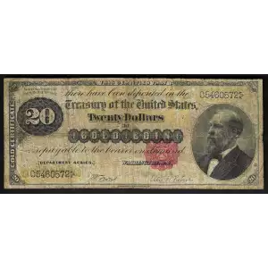 $20 1882 Roberts Small Red Gold Certificates 1178