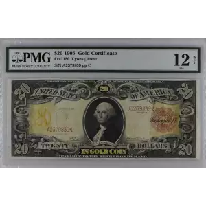 $20 1905 Small Red Gold Certificates 1180