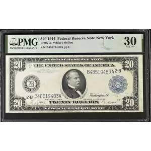 $20 1914 Red Seal Federal Reserve Notes 971A