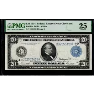 $20 1914 Red Seal Federal Reserve Notes 979A