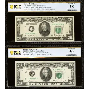 $20 1950-B. blue-Green seal. Small Size $20 Federal Reserve Notes 2061-D