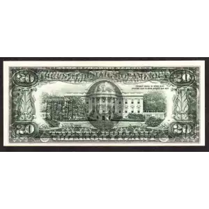 $20 1988-A. blue-Green seal. Small Size $20 Federal Reserve Notes 2076-D