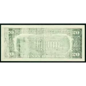 $20 1988-A. blue-Green seal. Small Size $20 Federal Reserve Notes 2076-F
