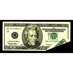 $20 1999 blue-Green seal. Small Size $20 Federal Reserve Notes 2085-E