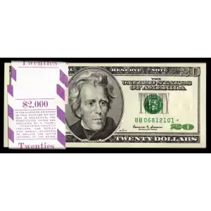 $20 1999 blue-Green seal. Small Size $20 Federal Reserve Notes 2086-B*