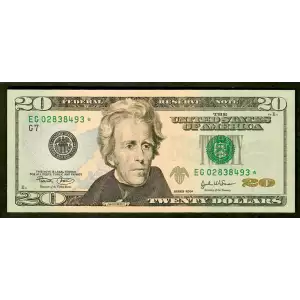 $20 2004 blue-Green seal. Small Size $20 Federal Reserve Notes 2090-G*