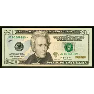 $20 2009 blue-Green seal. Small Size $20 Federal Reserve Notes 2096-G*