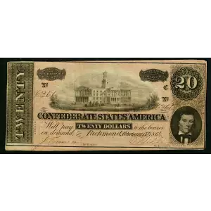 $20   Issues of the Confederate States of America CS-67