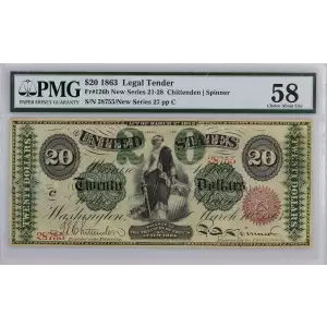 $20 New Series 21-28 at top center Type 2 Legal Tender Issues 126b