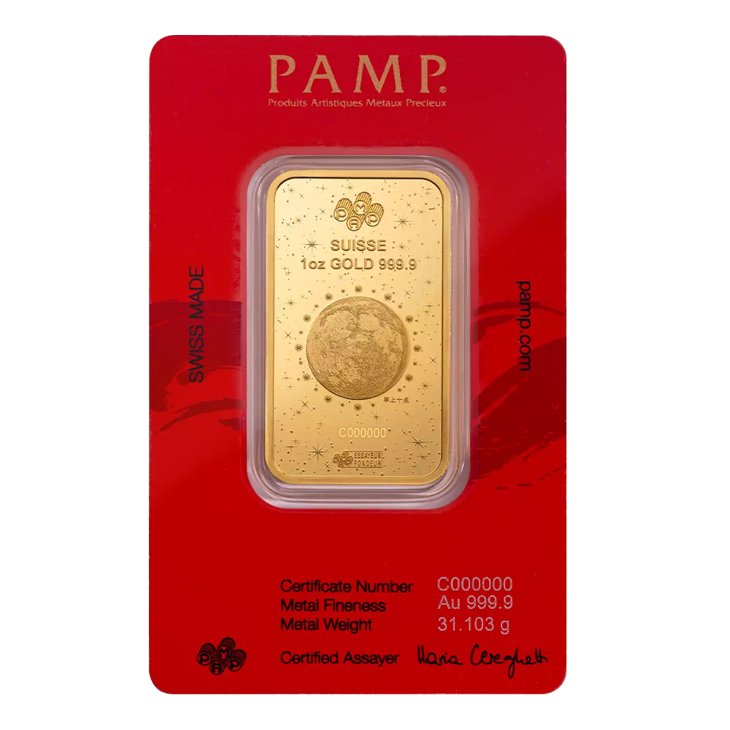 2025 1oz PAMP Gold Bar Year of the Snake Executive Currency