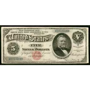$5 1886 Large Red Silver Certificates 261