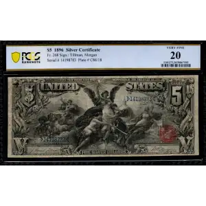 $5 1896 Small Red Silver Certificates 268 (2)