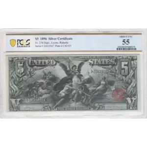 $5 1896 Small Red Silver Certificates 270 (2)