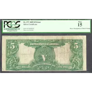 $5 1899 Blue Silver Certificates 275