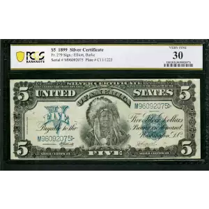 $5 1899 Blue Silver Certificates 279