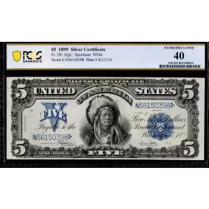 $5 1899 Blue Silver Certificates 281