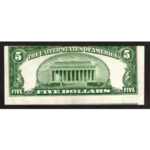 $5 1950-A.  Small Size $5 Federal Reserve Notes 1962-G