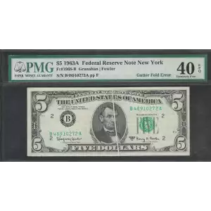 $5 1963-A.  Small Size $5 Federal Reserve Notes 1968-B