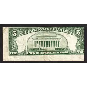 $5 1977-A.  Small Size $5 Federal Reserve Notes 1975-A