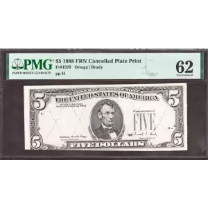 $5 1988  Small Size $5 Federal Reserve Notes 1979-A