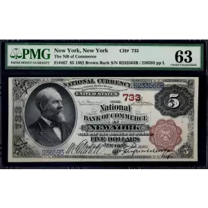 $5  Brown Seal and Brown Back Second Charter Period 467
