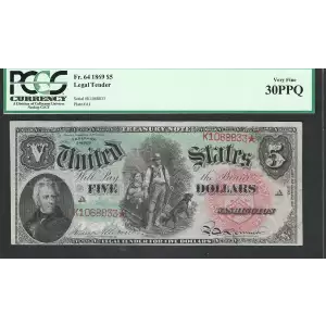 $5  Large Red Legal Tender Issues 64