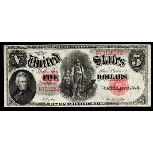 $5  Small Red, scalloped Legal Tender Issues 85 (2)