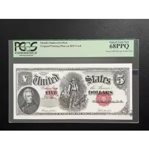 $5  Small Red, scalloped Legal Tender Issues 91