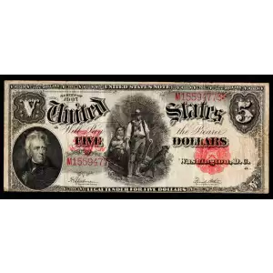 $5  Small Red, scalloped Legal Tender Issues 91 (2)