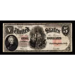 $5  Small Red, scalloped Legal Tender Issues 91