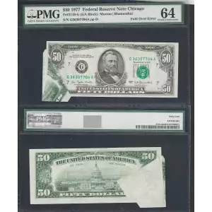$50 1977 blue-Green seal. Small Size $50 Federal Reserve Notes 2119-G