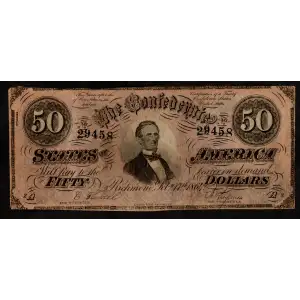 $50   Issues of the Confederate States of America CS-66