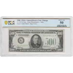 $500 1934-A.  High Denomination Notes 2202-G (2)