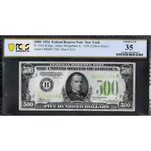 $500 1934  High Denomination Notes 2201-B